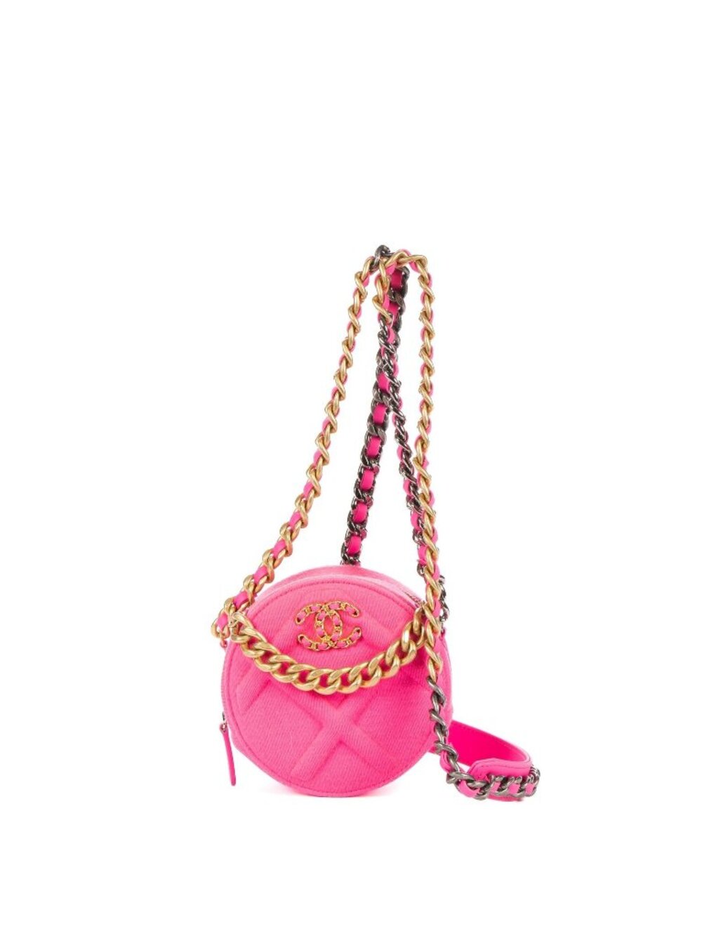 Chanel Chain Clutch Pink Quilted Canvas